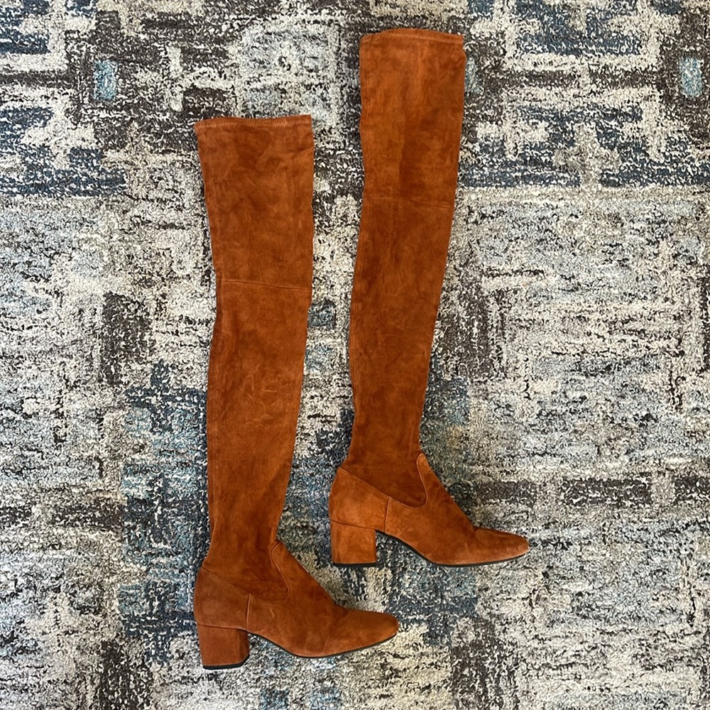 Maje Suede Over the Knee Sock Boot